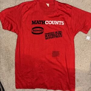 Vintage Single Stitch Math Counts Mathlete Shirt Single Stitch L 20x27
